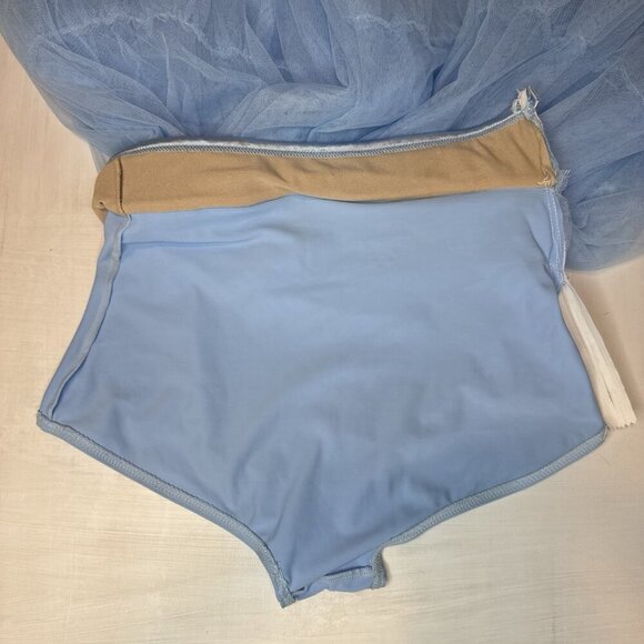 Weissman Dance Costume Girls L 2-Piece Blue Tutu Top Cinderella 9491 Sequins - Picture 10 of 16